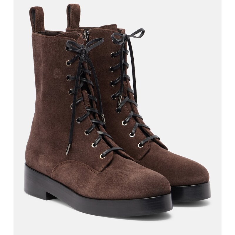 Aquazzura Ben suede combat boots