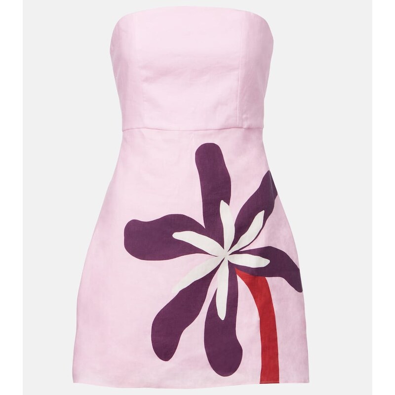 Cala de la Cruz Roma floral linen minidress