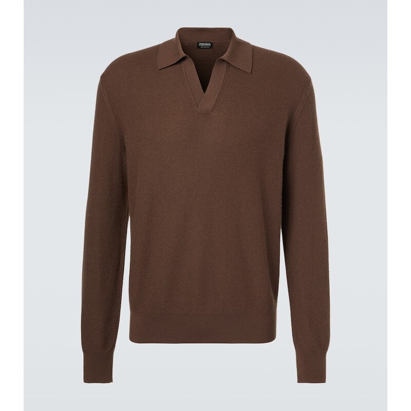 Zegna Cashmere half-zip sweater
