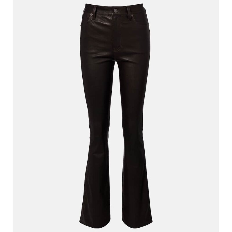 Frame Reboot Crop leather bootcut pants