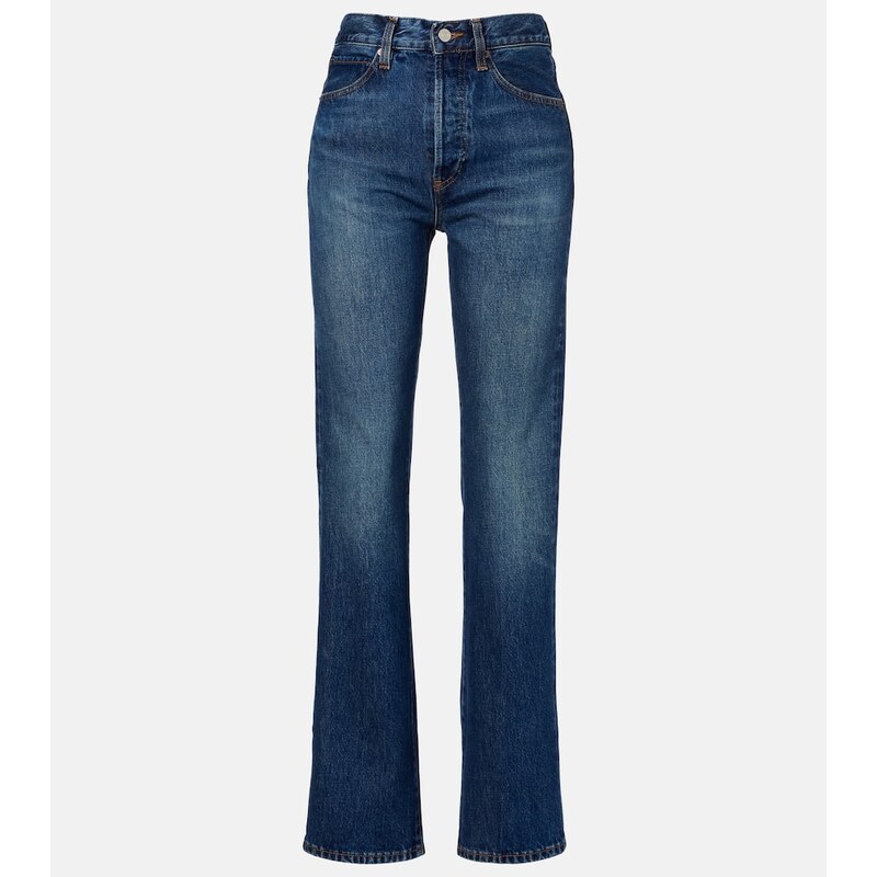Frame Vertical high-rise straight jeans