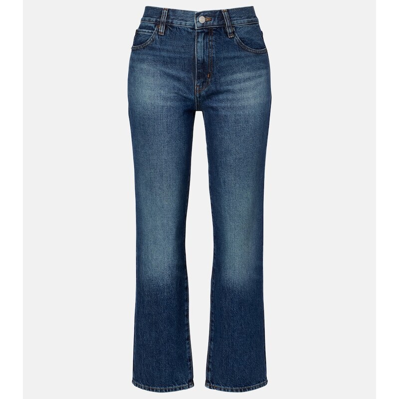 Frame Hang high-rise straight jeans