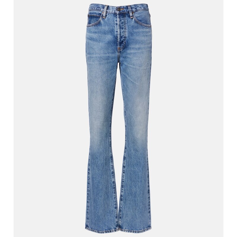 Frame Vertical high-rise straight jeans