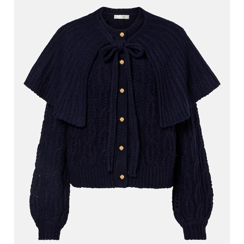 Frame Caped wool-blend cardigan