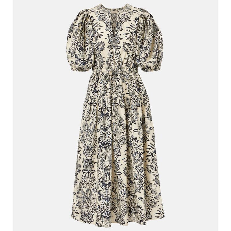 Ulla Johnson Harriet printed cotton poplin midi dress