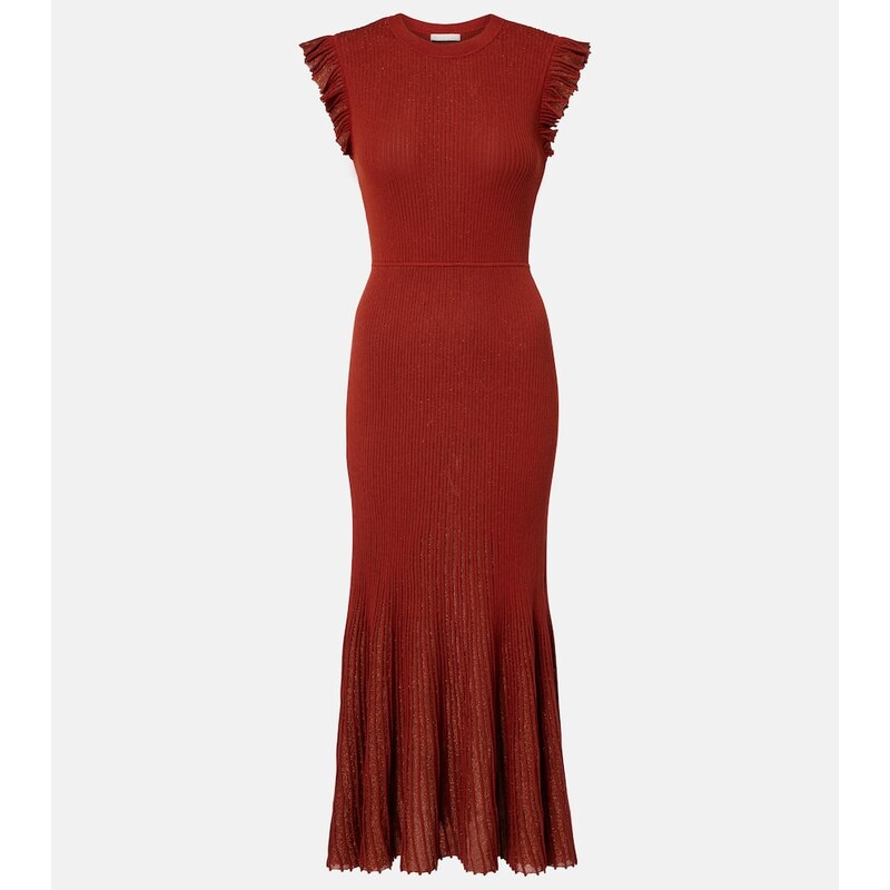 Ulla Johnson Noelle knitted lamÃ midi dress