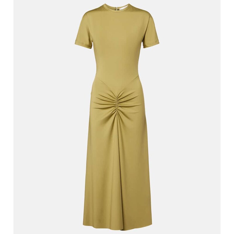 Victoria Beckham Gathered jersey T-shirt dress