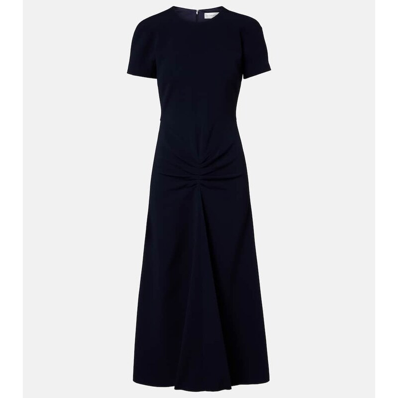 Victoria Beckham Gathered jersey midi dress
