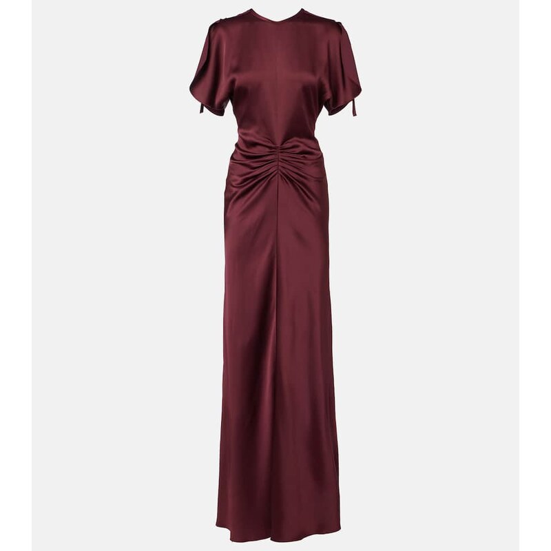 Victoria Beckham Gathered jersey maxi dress