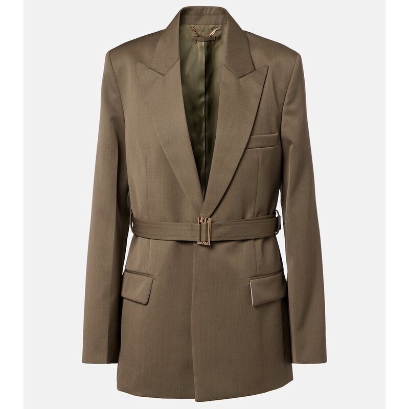 Victoria Beckham Belted wool-blend blazer
