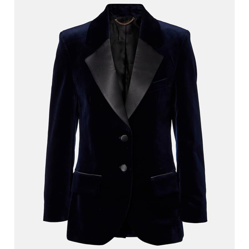 Victoria Beckham Cotton-blend velvet blazer
