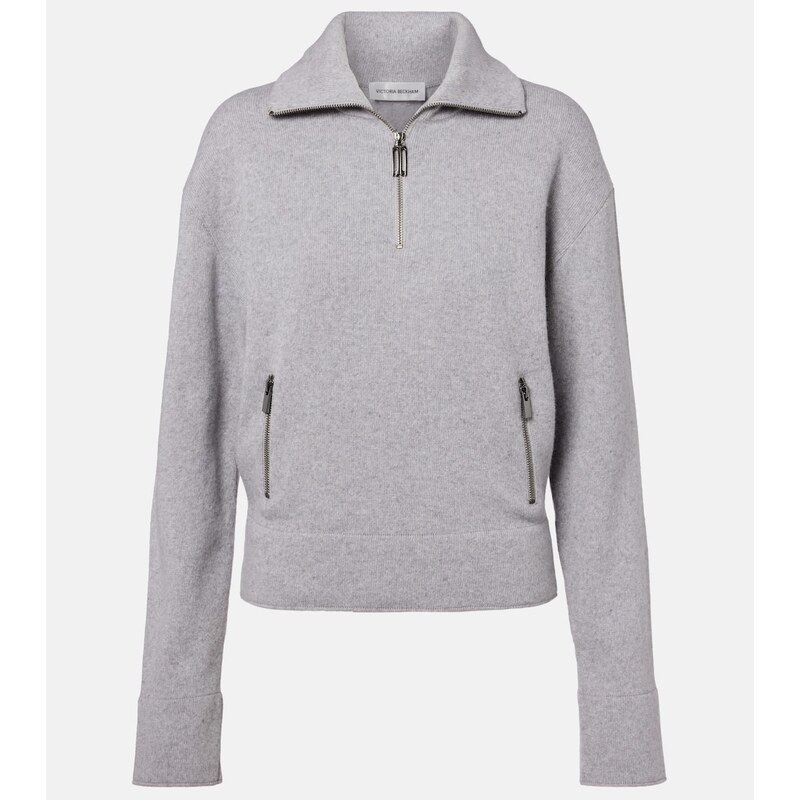 Victoria Beckham Wool and cashmere half-zip sweater