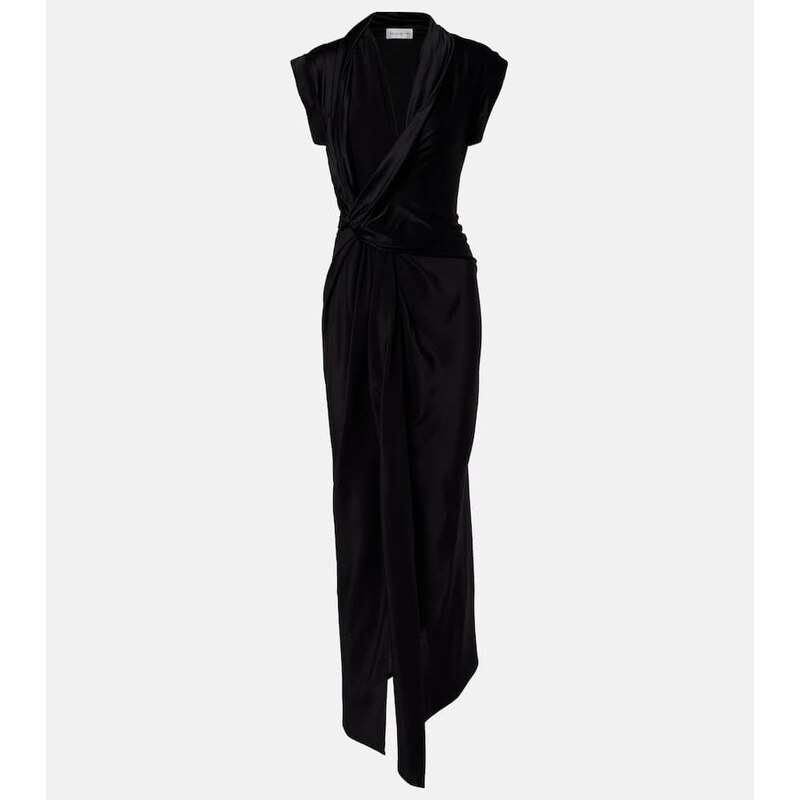 Victoria Beckham Draped asymmetric midi dress