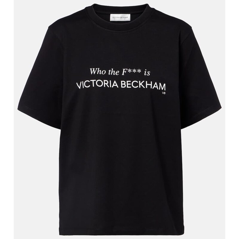 Victoria Beckham Printed cotton jersey T-shirt