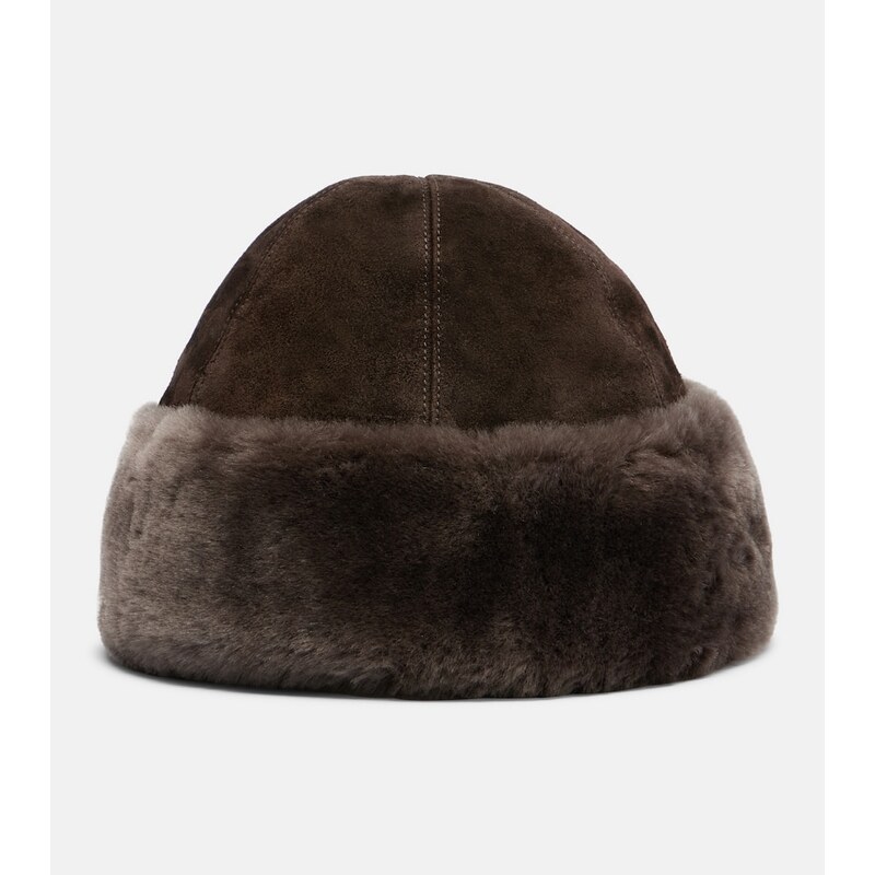 Nour Hammour Toki suede and shearling hat