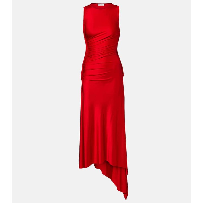 Victoria Beckham Twist ruched jersey midi dress