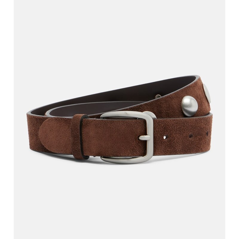 Nour Hammour Studded suede belt