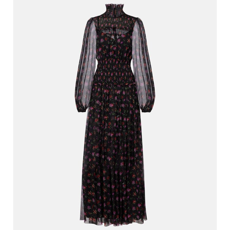 Dolce&Gabbana Floral silk chiffon maxi dress