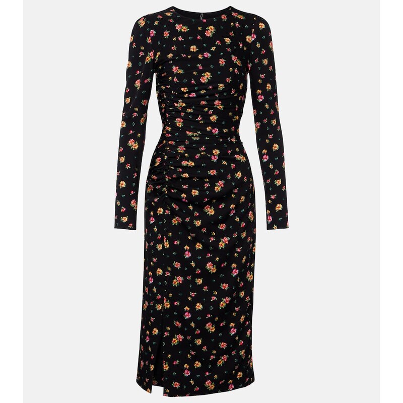 Dolce&Gabbana Floral silk-blend midi dress