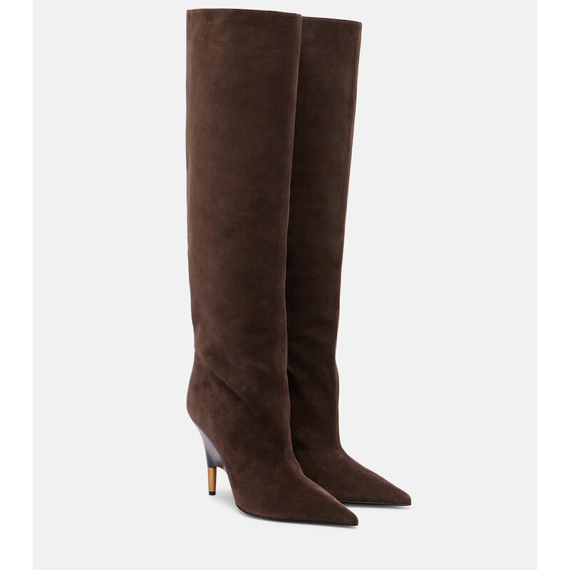 Khaite Bella 100 suede knee-high boots