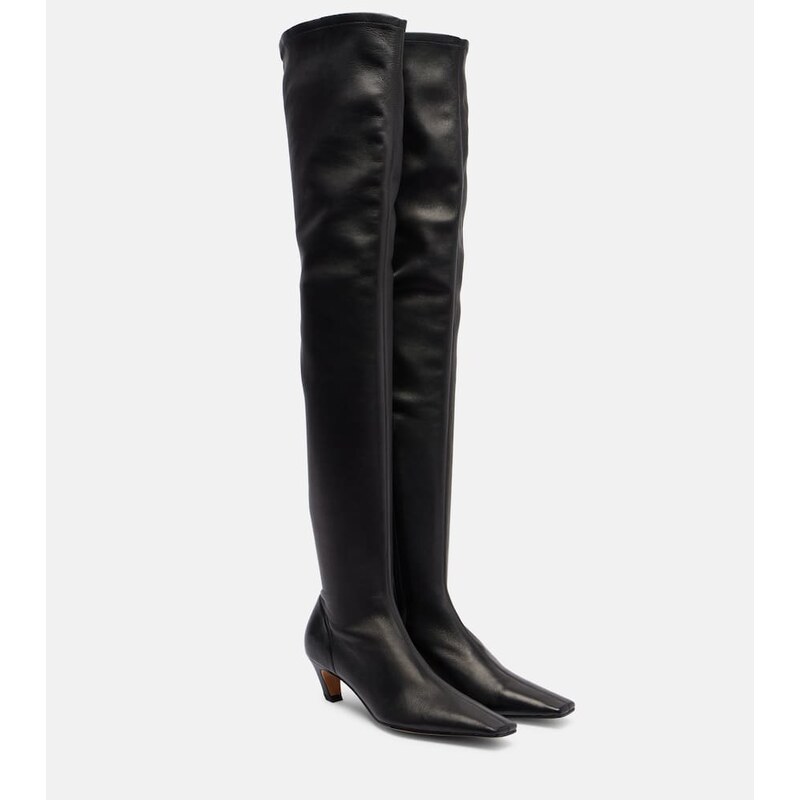 Khaite Arizona 50 leather over-the-knee boots