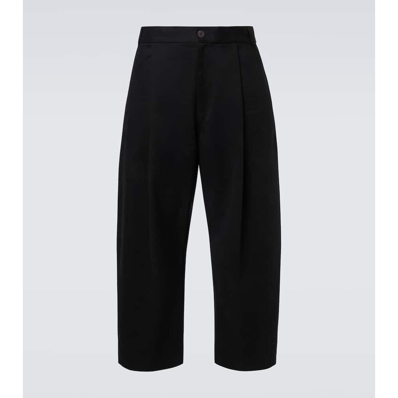 Studio Nicholson Sorte cotton twill barrel-leg pants