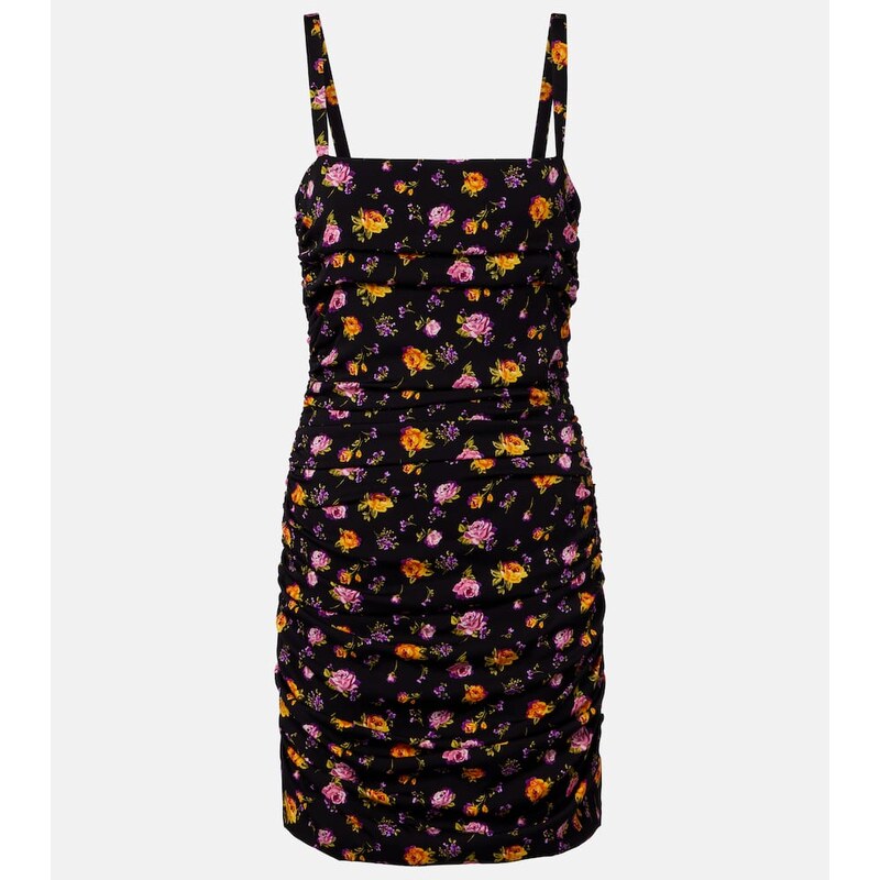 Dolce&Gabbana Floral silk-blend charmeuse minidress