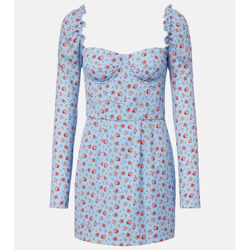 Dolce&Gabbana Floral silk-blend minidress