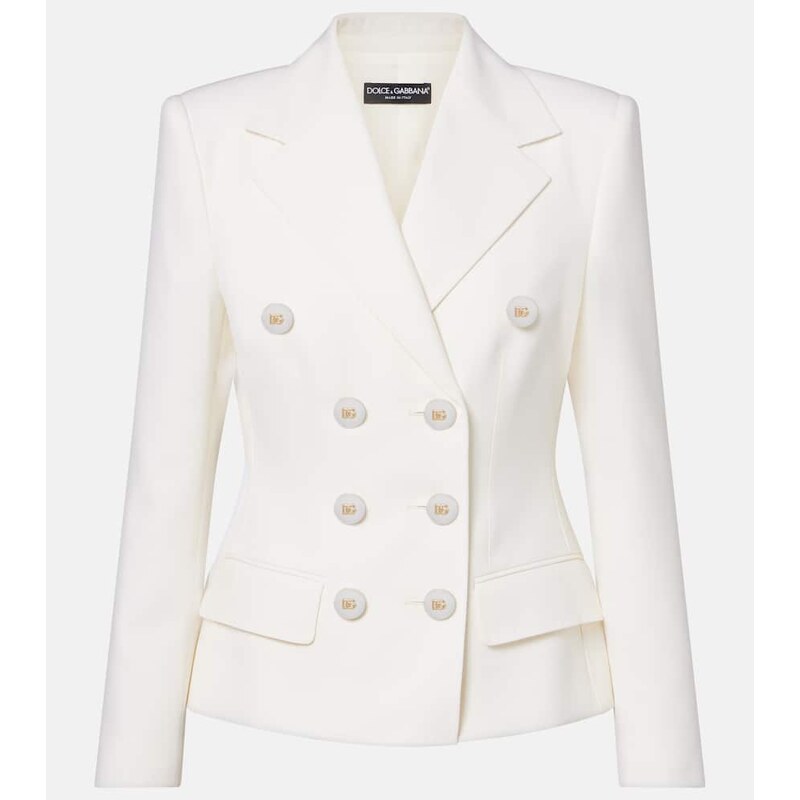 Dolce&Gabbana double-breasted blejzr v barvě Natural White