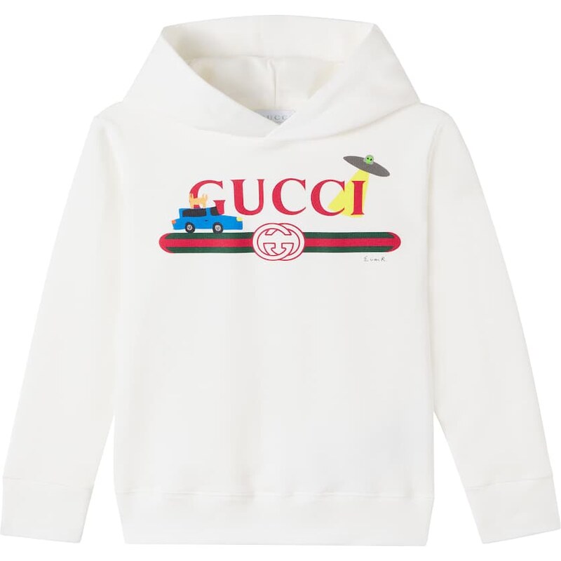 Gucci Kids x Euan Roberts cotton fleece hoodie
