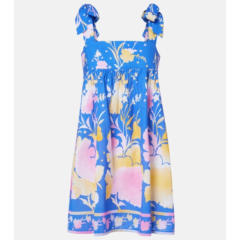 Juliet Dunn Floral cotton and linen minidress