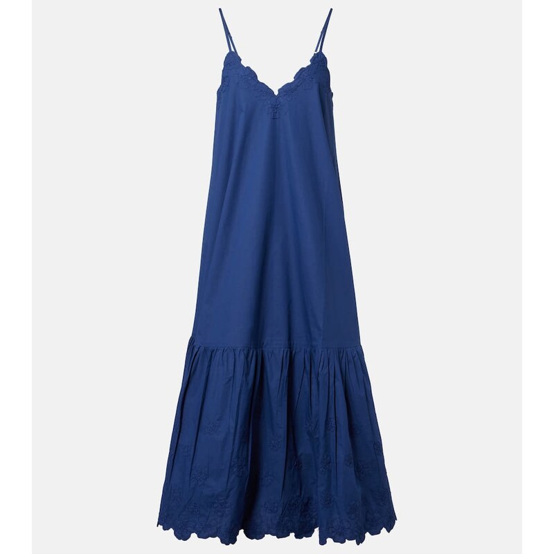 Juliet Dunn Embroidered cotton midi dress
