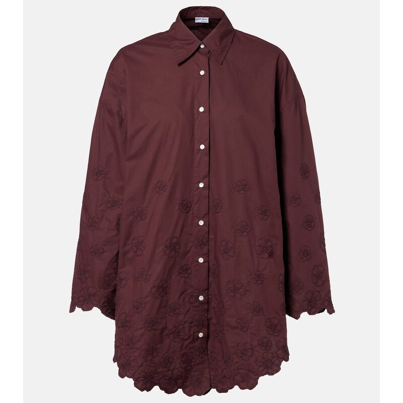 Juliet Dunn Embroidered cotton shirt