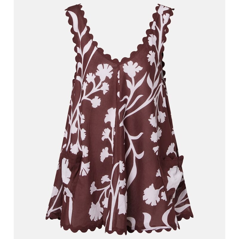 Juliet Dunn Floral cotton minidress
