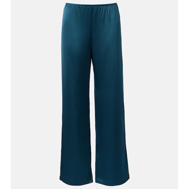 Leset Barb satin wide-leg pants