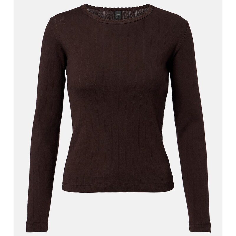 Leset Pointelle cotton T-shirt