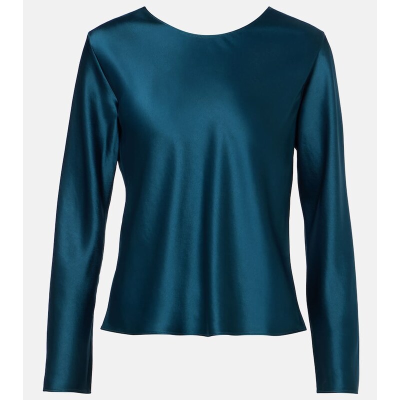 Leset Barb satin top