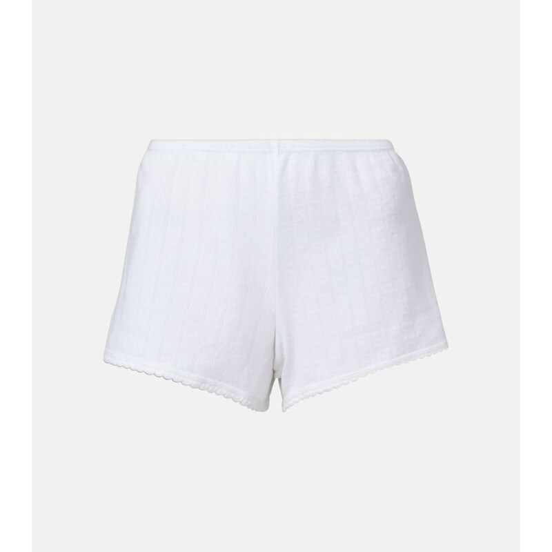 Leset Pointelle cotton shorts