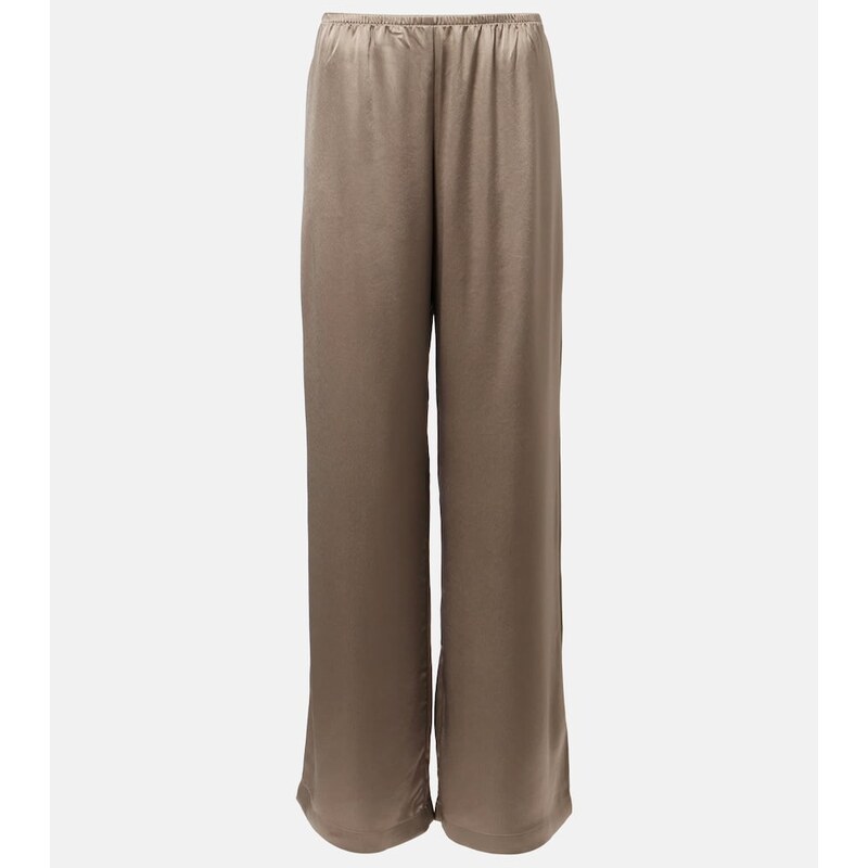Leset Barb satin wide-leg pants
