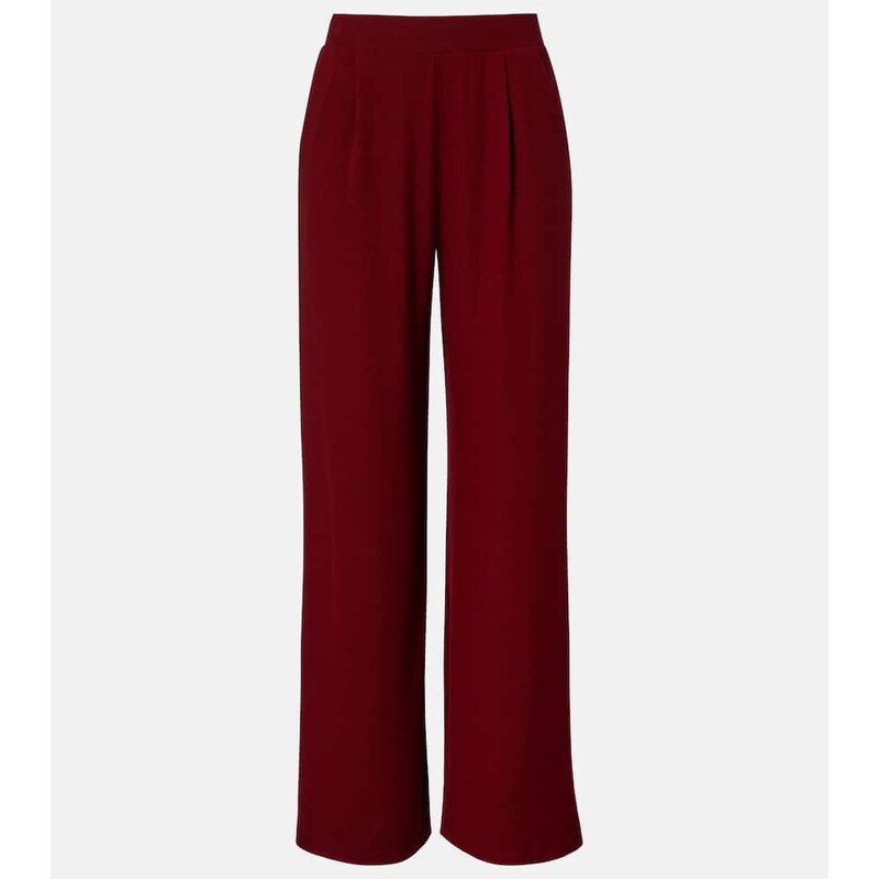 Leset Lauren pleated jersey wide-leg pants