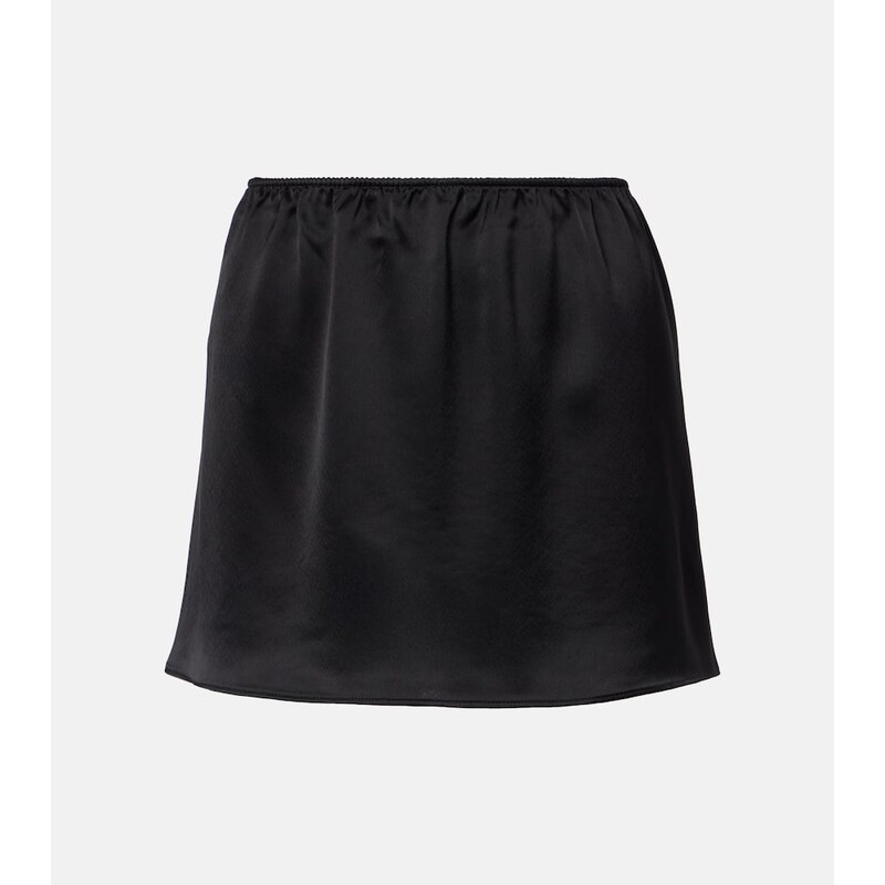 Leset Barb satin miniskirt