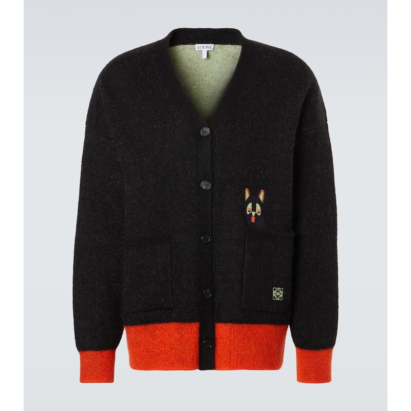 Loewe x Louis Wain mohair-blend cardigan