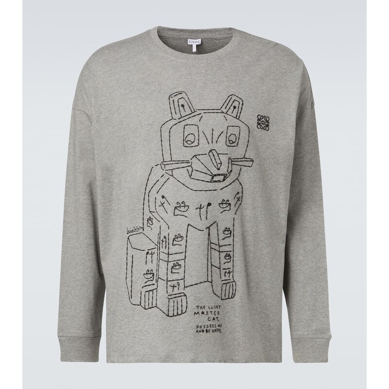 Loewe x Louis Wain embroidered cotton jersey T-shirt