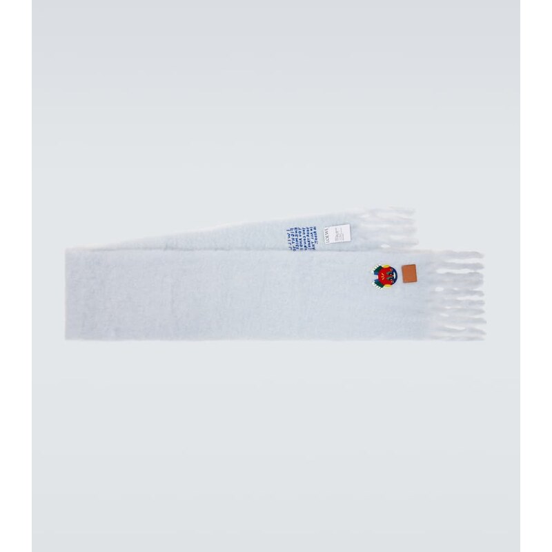 Loewe Embroidered mohair and wool scarf