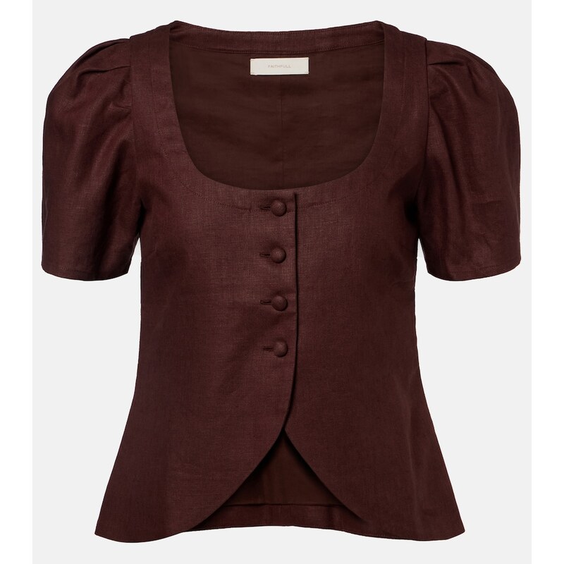 Faithfull Emma linen top