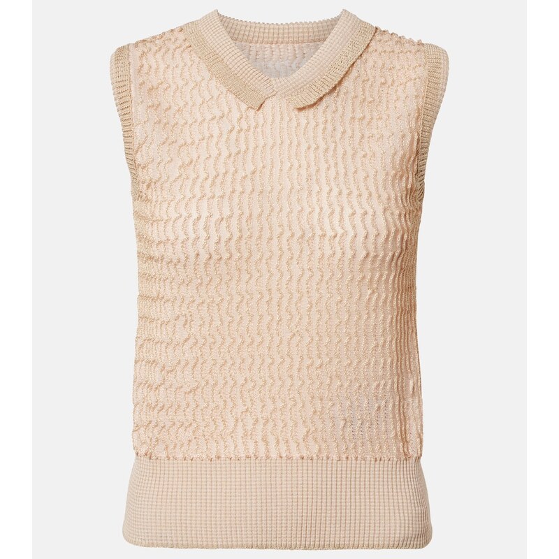 Maison Margiela Ribbed-knit sweater vest