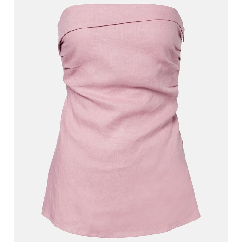 Faithfull Caen strapless linen top