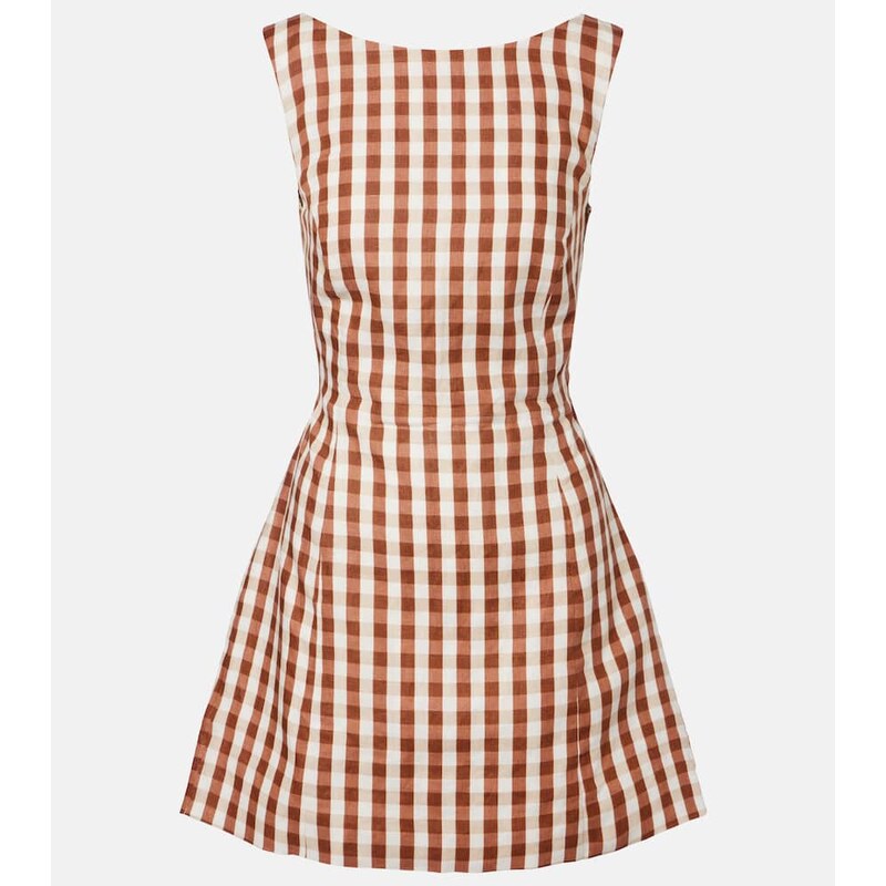 Faithfull Sofia gingham linen minidress