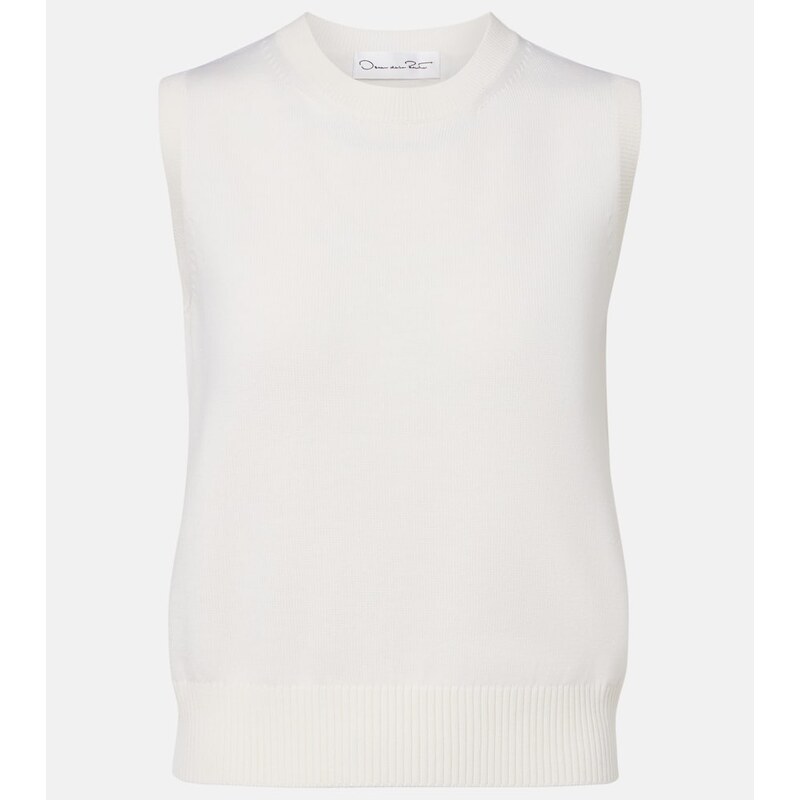 Oscar de la Renta Virgin wool sweater vest