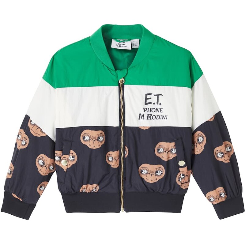 Mini Rodini x E.T. colorblocked varsity jacket
